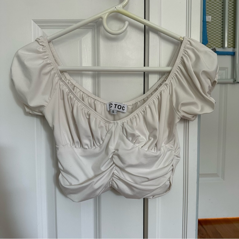 White Cropped Blouse